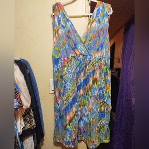 Funky v-neck midi dress XL